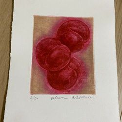 銅版画/Plum(額縁つき) 5枚目の画像