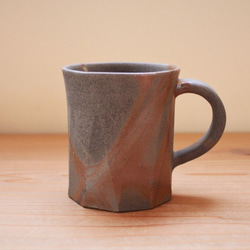青備前 面取マグカップ【1点限定】【備前焼】 マグカップ
