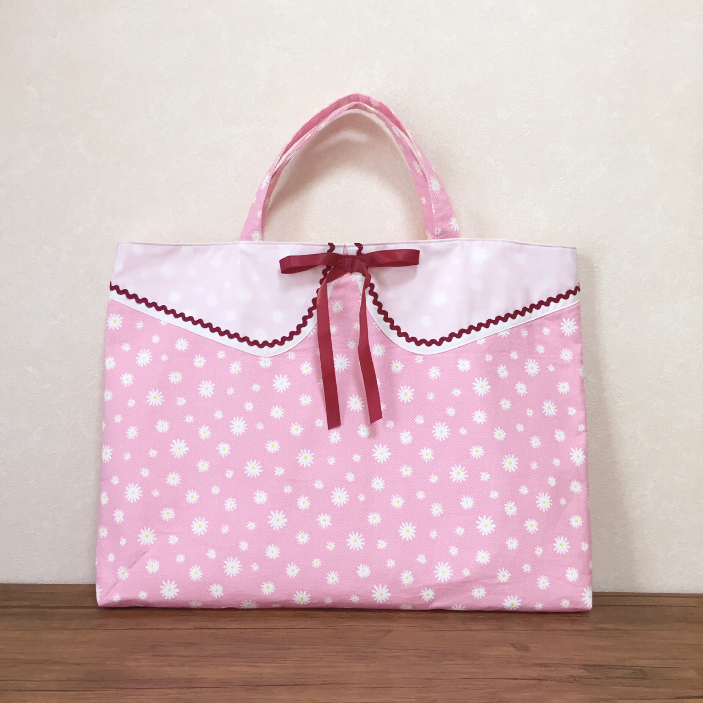 くすみピンク×花柄 入園入学6点セット リボンS レッスンバッグ お祝い 6e22acd92b18ae988678dace8d34ca