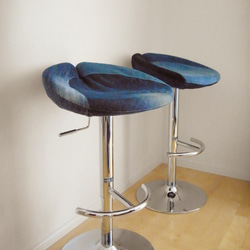 デニム　リメイクチェア デニムリメイク折りたたみパイプチェア（ブルー） 椅子