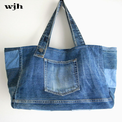 トートバッグ 「ta 07」 デニムリメイクバッグ トートバッグ