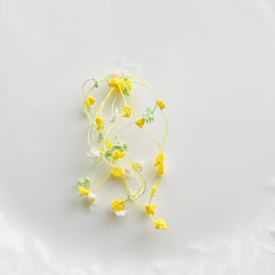 タティングレース ジョゼフィンノット ミモザ＆菜の花 ピアス✩イヤリング 5枚目の画像