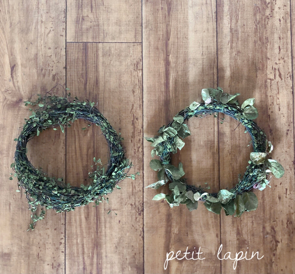 ドライフラワー リース土台 ワイヤープランツ ハツユキカズラ 2台 麻