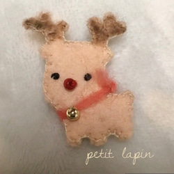 トナカイ ブローチ フェルトマスコット その他雑貨 ちいさなうさぎ