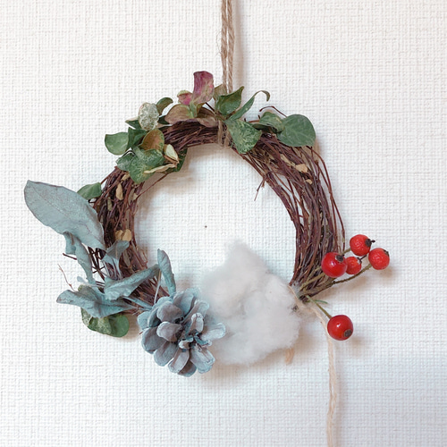 ユーカリ　コットンのミニリース ユーカリコットンリース | petit chocolat プティショコラ