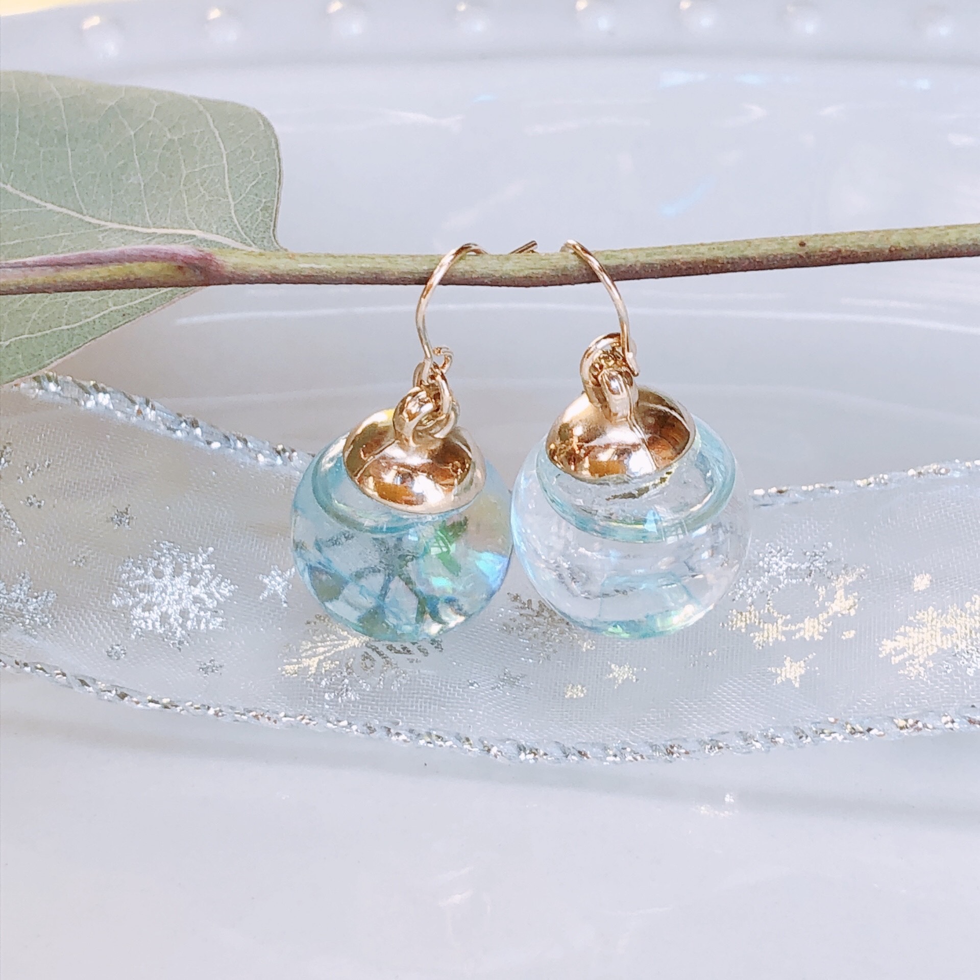 ステンドグラス パールミモザ ガーランド 【受注作品】