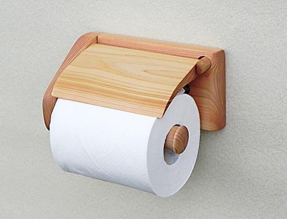トイレットペーパー ひのき製 トイレットペーパーホルダー Ver.12a バス・トイレ