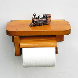 木製廁紙架5版（橡木） 第2張的照片