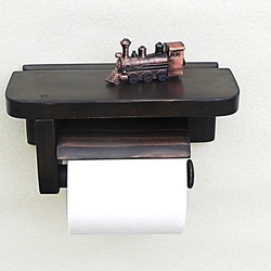 木製廁紙架5版（核桃） 第2張的照片
