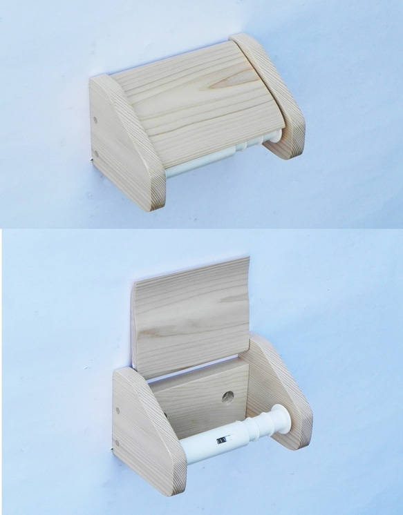 木製トイレットペーパーホルダー Ver.10（ナチュラル） 5枚目の画像