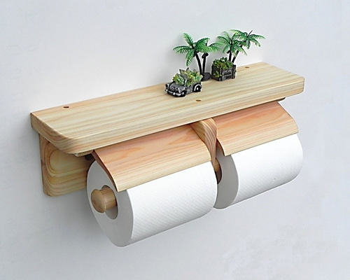 ひのき製トイレットペーパーホルダー Ver.13 バス・トイレ・洗面用品