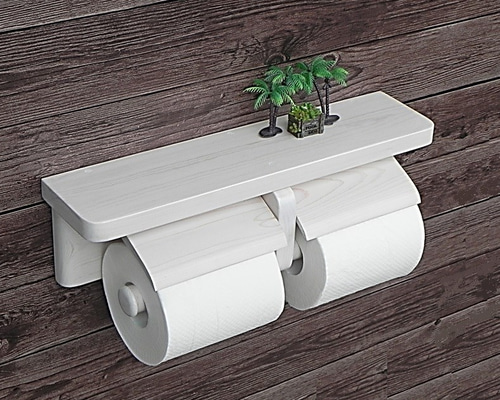 木製トイレットペーパーホルダー Ver.13(ホワイトシースルー 木製トイレットペーパーホルダー Ver.13(ホワイトシースルー