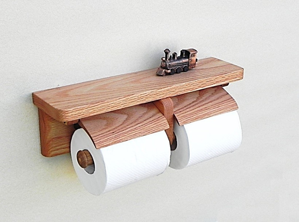 トイレットペーパー レッドオーク製トイレットペーパーホルダー Ver.13（無垢材） バス