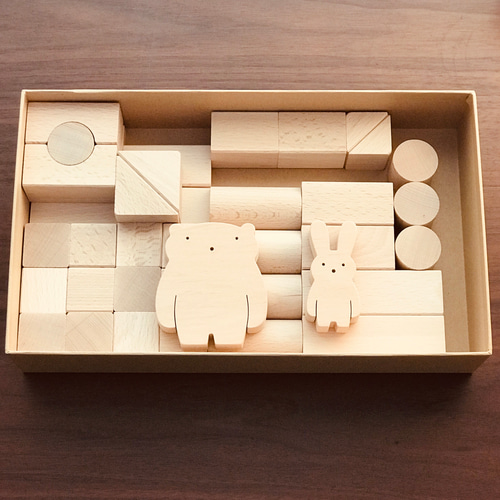 新作】無垢つみき クマ&ウサギ 40ピース 【知育玩具】 おもちゃ