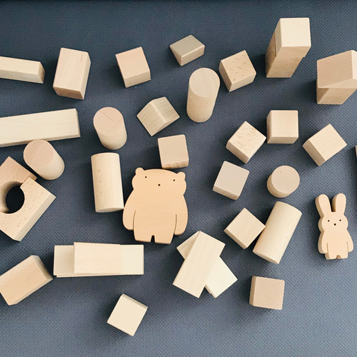 新作】無垢つみき クマ&ウサギ 40ピース 【知育玩具】 おもちゃ・人形