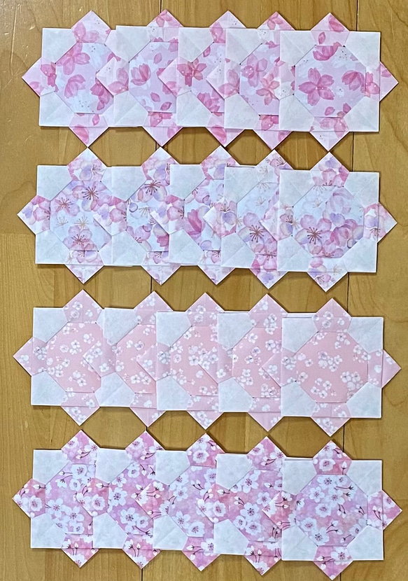 トム様専用 折り紙メダル 壁面飾り60個(桜柄4種) 2枚目の画像