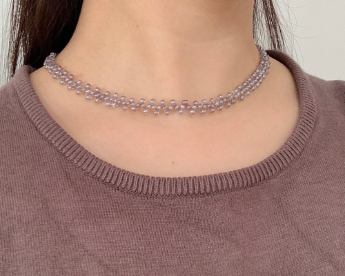 オカベマサノリ　クリアビーズ ネックレス　チョーカー オカベマサノリ クリアビーズ ネックレス チョーカー