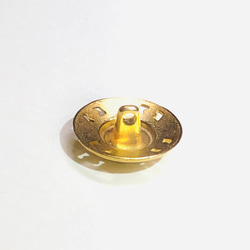 イタリア製アンティークメタルボタン◇ネイビー×ゴールド 15mm 3枚目の画像