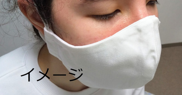 日本製ダブルガーゼ立体マスク 鼻ワイヤー入り 3枚目の画像
