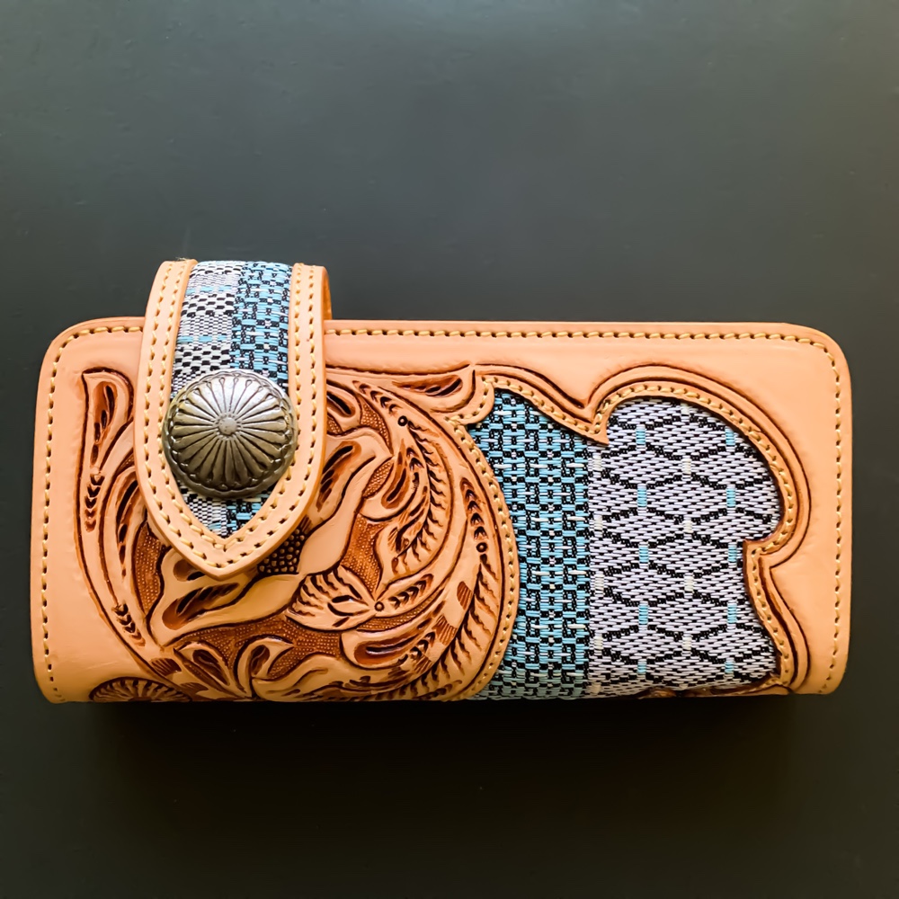 カービング長財布【博多織×レザー 】（BEYOND LEATHER） 11,506円