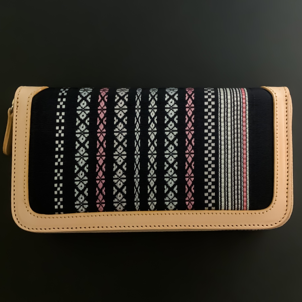 ファスナー長財布【博多織×レザー 】（BEYOND LEATHER）