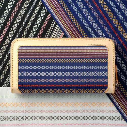 ファスナー長財布【博多織×レザー 】（BEYOND LEATHER） 長財布 riki