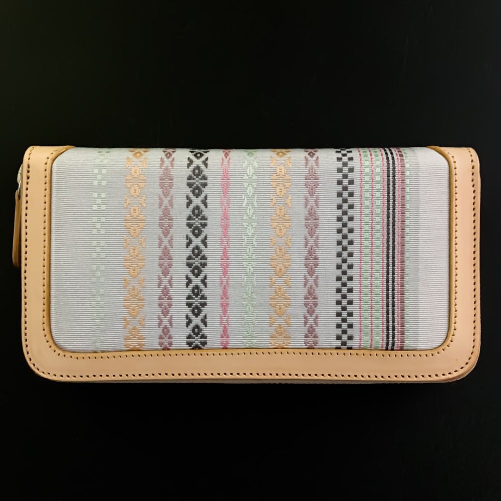 ファスナー長財布【博多織×レザー 】（BEYOND LEATHER）