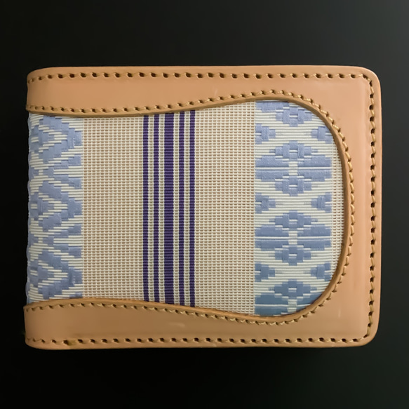 二つ折り財布【博多織×レザー 】（BEYOND LEATHER） 1枚目の画像