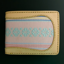 二つ折り財布【博多織×レザー 】（BEYOND LEATHER） 1枚目の画像
