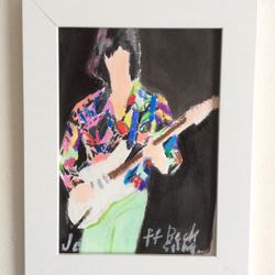 Jeff Beck 原画 フレーム付き 1枚目の画像