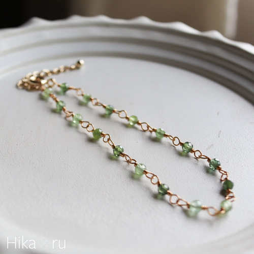 グリーントルマリンブレスレット ブレスレット Hika_ru 通販