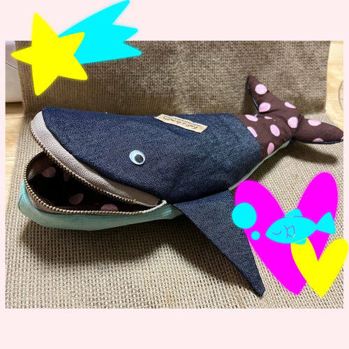 クジラポーチ ポーチ emu 通販 12906190｜Creema(クリーマ)