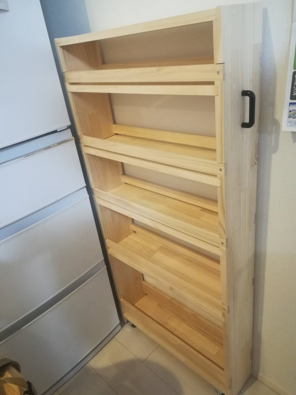 【サイズオーダー可】隙間収納（冷蔵庫横） 