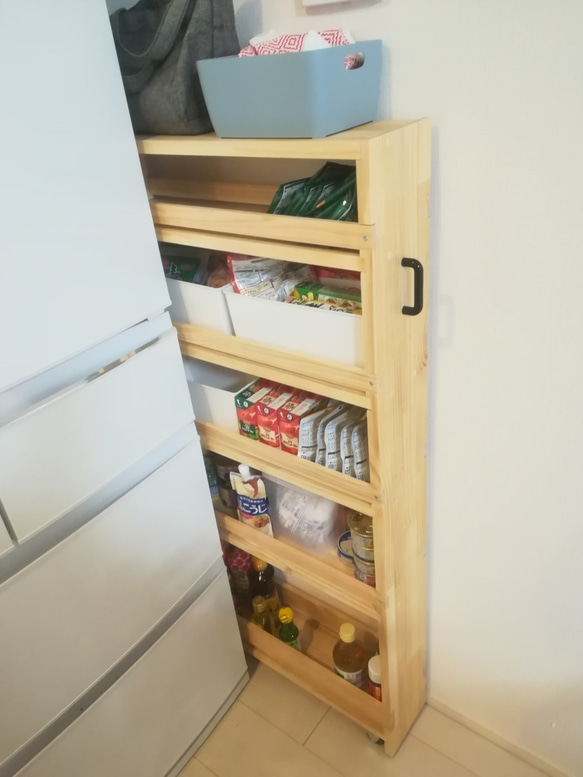 【サイズオーダー可】隙間収納（冷蔵庫横） 