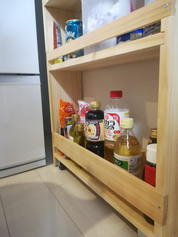 【サイズオーダー可】隙間収納（冷蔵庫横） 