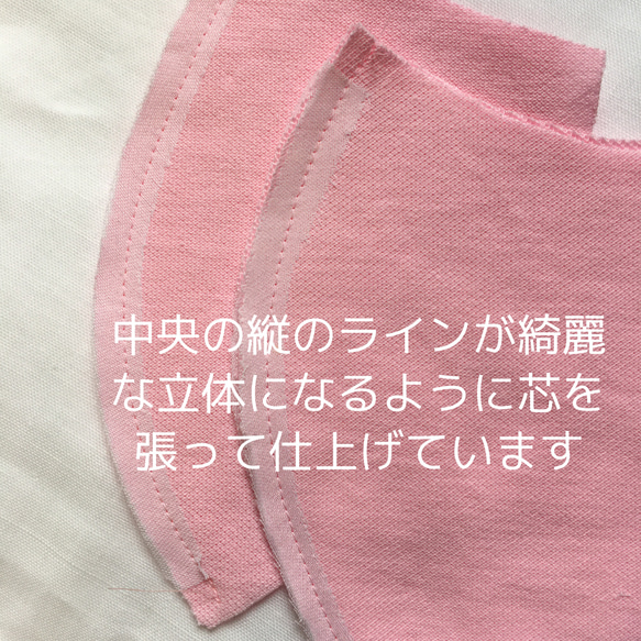 顔色が良く見えるピンク　洗濯機で洗える【吸汗速乾】裏地ベージュ メッシュ【ファンデが気にならない】 5枚目の画像