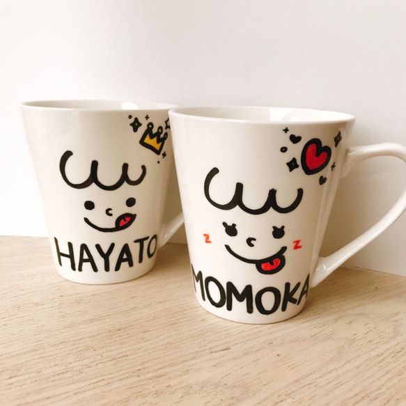 結婚祝い 名入れデザインペアマグカップ 名入れ食器 ウェディング