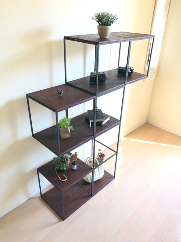 組み合わせアイアンキューブシェルフ　３５０ｍｍ 