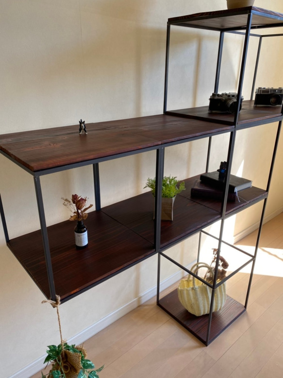 組み合わせアイアンキューブシェルフ　３５０ｍｍ 