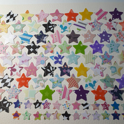 【再販】クラフトパンチ#725☆星(柄MIX)      100枚フレークシール 1枚目の画像