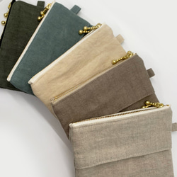 マスク&ティッシュポーチ　万能ポーチ　小物入れ　マスクケース ゴミ入れ付き万能ティッシュポーチ 国産オーガニックリネン100