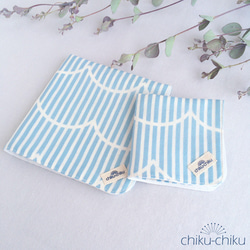 親子でお揃いWガーゼハンカチ◇ストライプ◇HK_PTSTb ハンカチ