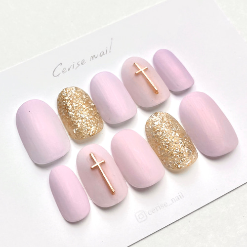 No.008 オーロラネイル〉マット/オーロラ/ピンクオーロラ/クロス/韓国