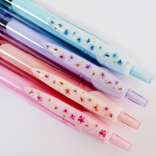 送料無料】ジェットストリーム/0.38mm/ハーバリウム/押し花/キラキラ