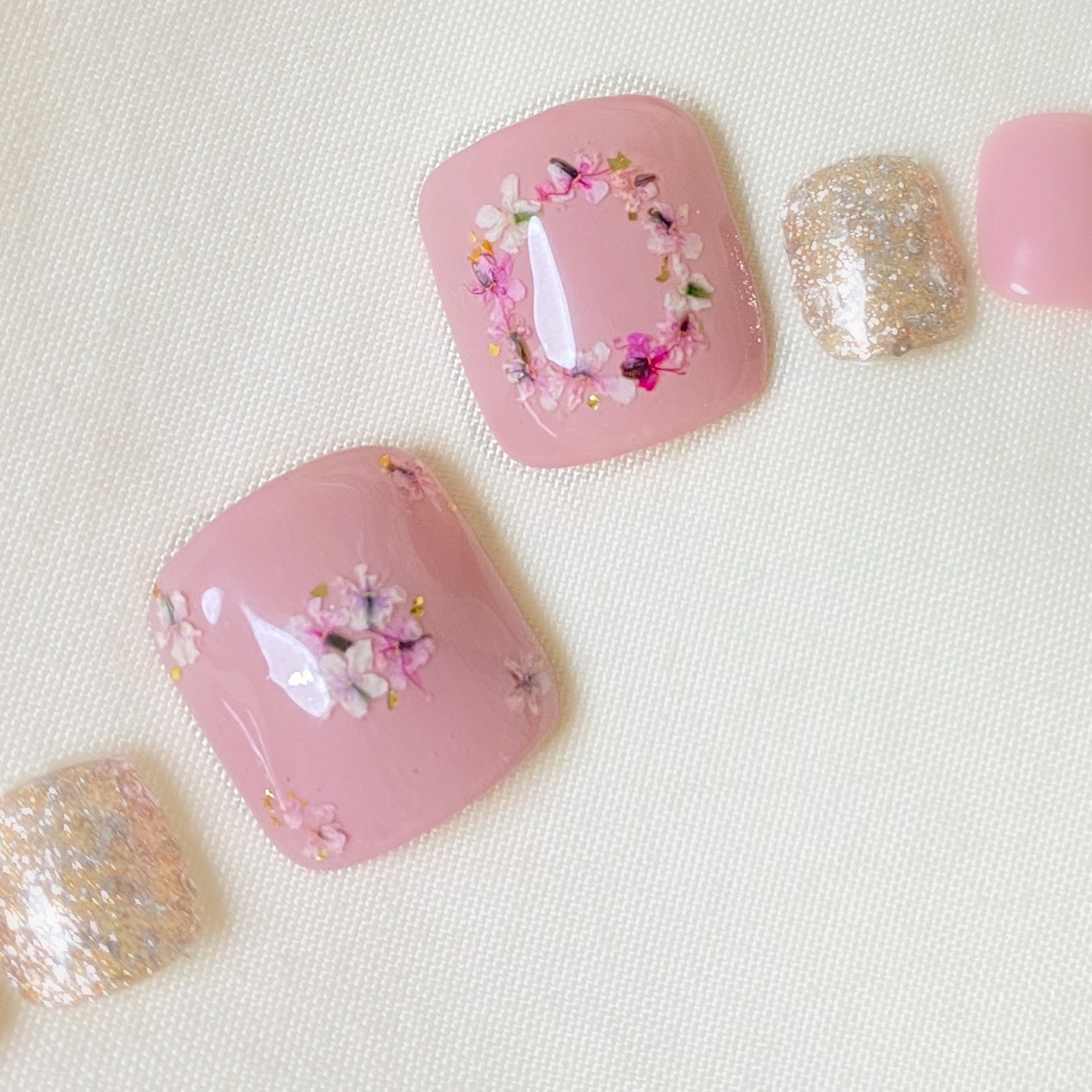 リース、ネイルチップ 73 Xmas colors trad style nail tips クリスマス ホワイト