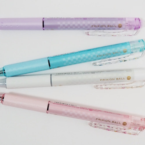 名入れ可能】フリクション 0.5mm/プレシオサ使用/チェック柄/押し花