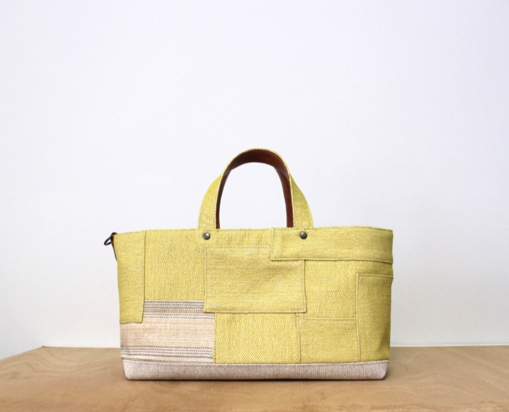 広めのマチの横長パッチトート(F3-1)