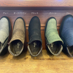 【アシオト】神戸の靴職人が作った♪超軽量・純国産牛革ショートブーツ(A90830) 3枚目の画像