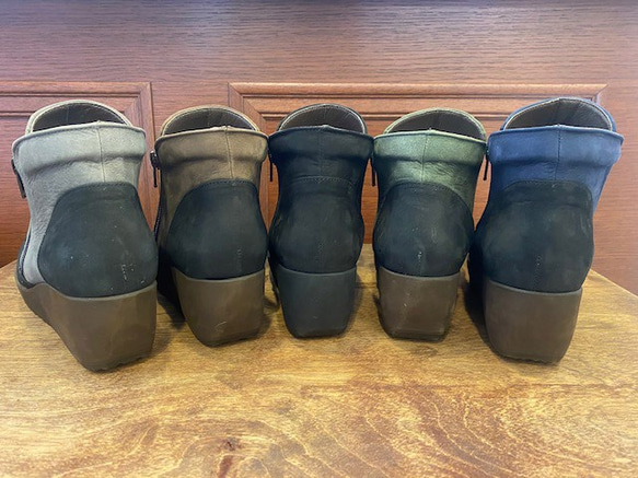 【アシオト】神戸の靴職人が作った♪超軽量・純国産牛革ショートブーツ(A90830) 4枚目の画像
