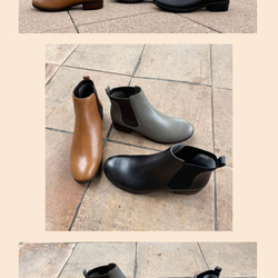 【アシオト】神戸の靴職人が作った♪超軽量・純国産レザーサイドゴアブーツモデルサイズ26.0cmまで対応商(A90730) 2枚目の画像